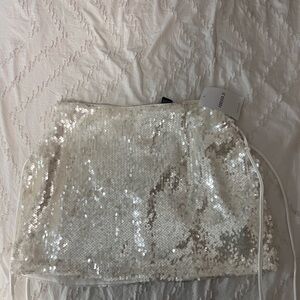Forever 21 White Sequin Mini Skirt